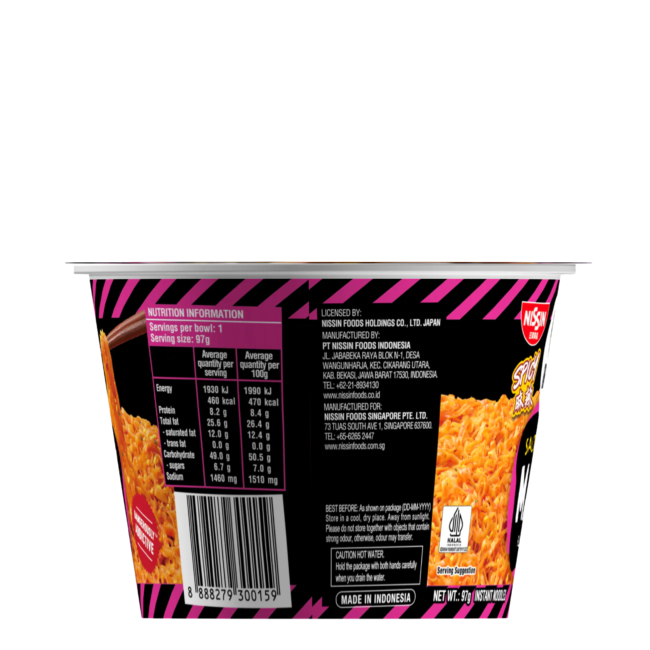 NISSIN x IRVINS Mala Salted Egg Instant Noodle Bowl - Image 3