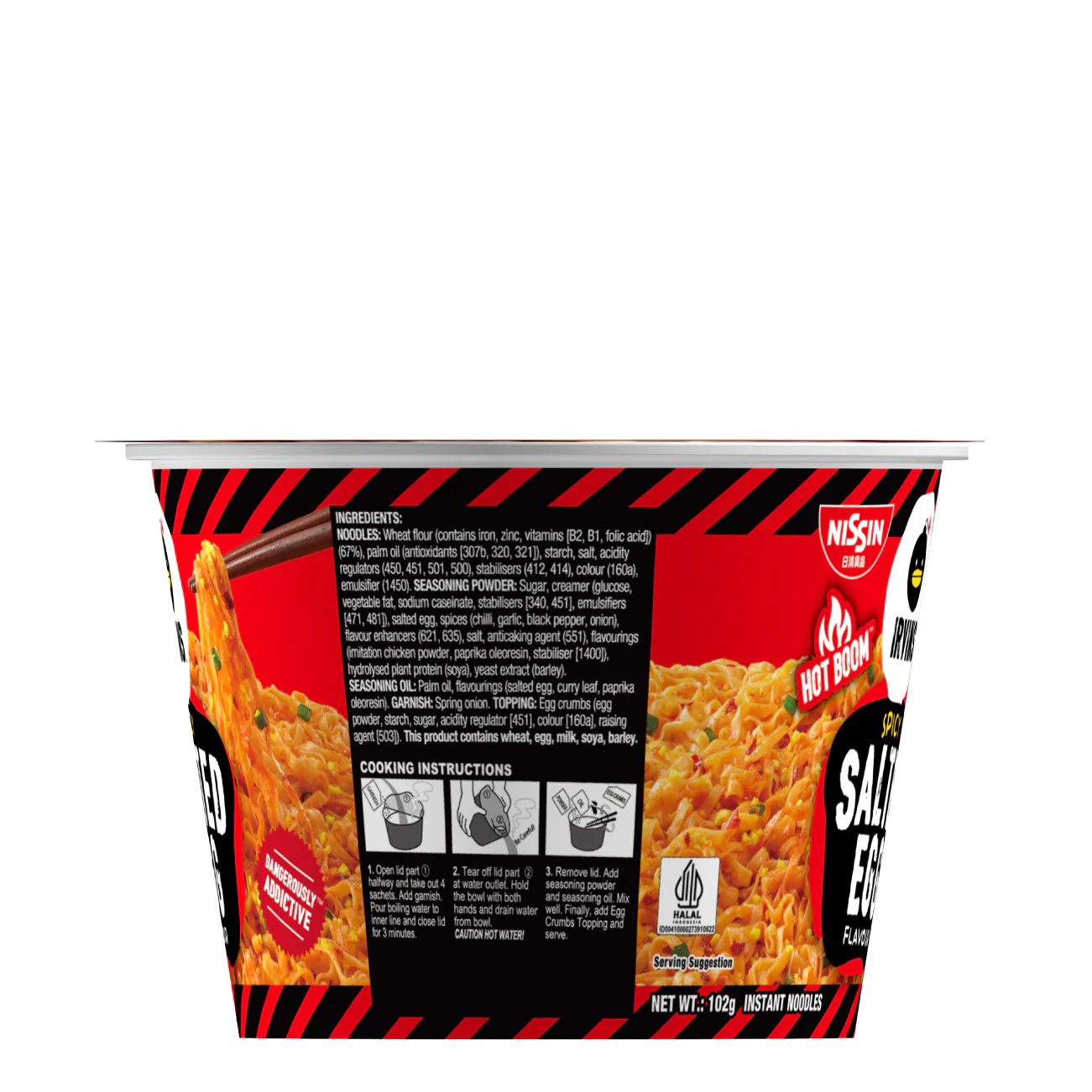 NISSIN x IRVINS Spicy Salted Egg Instant Noodle Bowl - Image 3